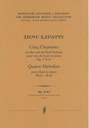 Cinq Chansons Pour Voix De Tenor et Piano, Op. 9 B. 41; Quatre Melodies Pour Chant et Piano WoO.