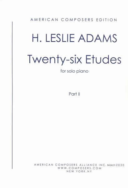 Twenty-Six Etudes For Solo Piano, Vol. 2.