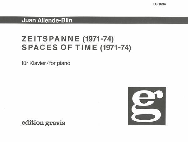 Zeitspanne = Spaces of Time : For Piano Solo (1971-1974).