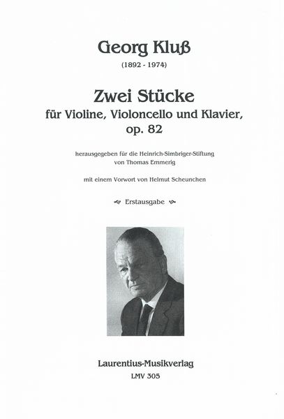 Zwei Stücke, Op. 82 : Für Violine, Violoncello und Klavier / edited by Thomas Emmerig.