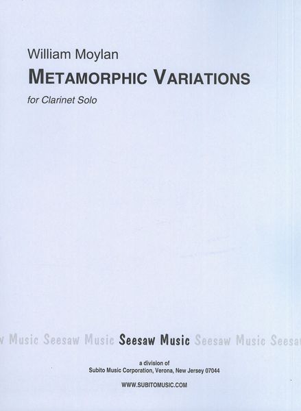 Metamorphic Variations : For Clarinet Solo.
