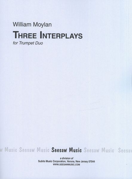 Three Interplays : For Trumpet Duo (1984).