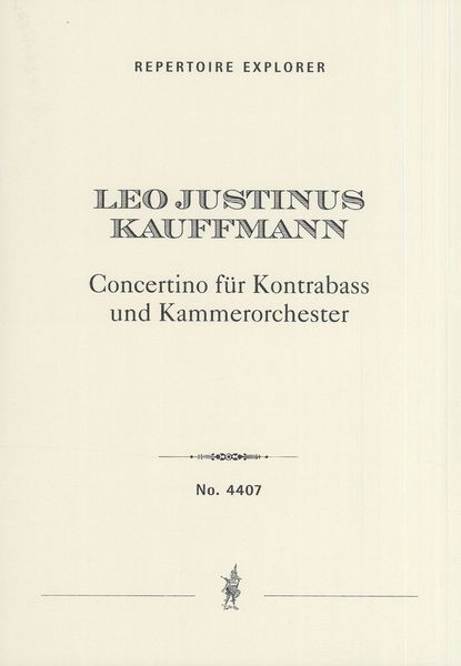 Concertino : Für Kontrabass und Kammerorchester.