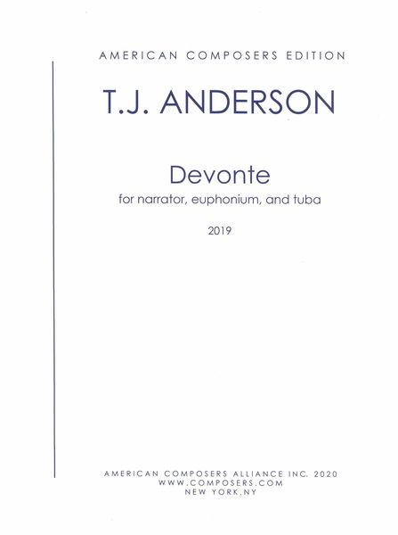 Devonte : For Narrator, Euphonium and Tuba (2019).