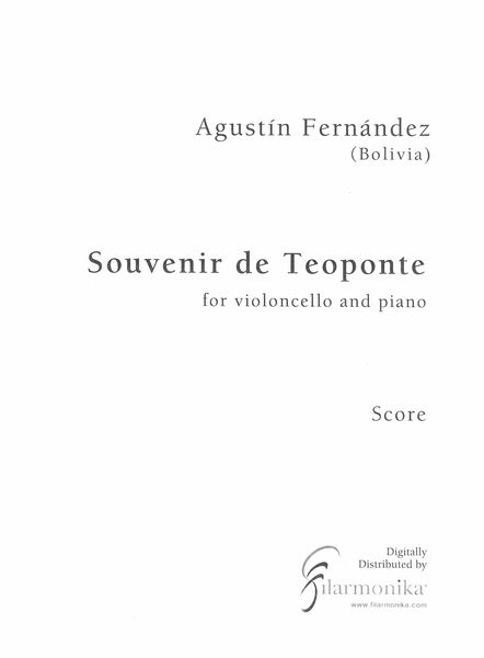 Souvenir De Teoponte : For Violoncello and Piano (2017).