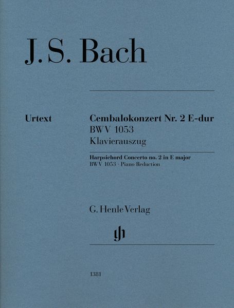 Cembalokonzert Nr. 2 E-Dur, BWV 1053 : Klavierauszug / Ed. Matan Entin and Norbert Müllemann.