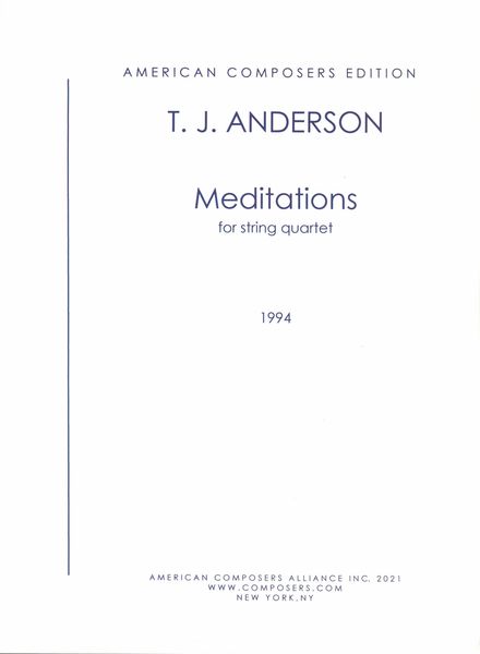 Meditations : For String Quartet (1994).