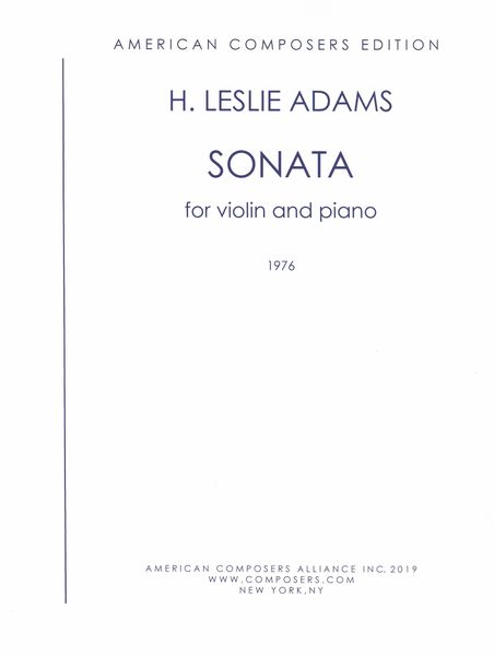 Sonata : For Violin and Piano (1976).