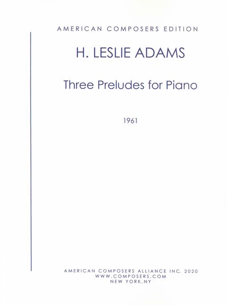 Three Preludes : For Piano (1961).