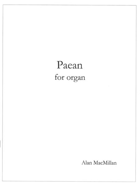 Paean : For Organ.