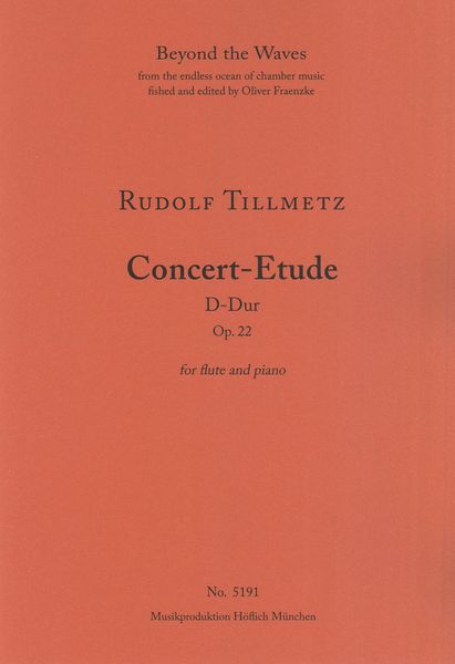 Concert-Etude D-Dur, Op. 22 : For Flute and Piano.