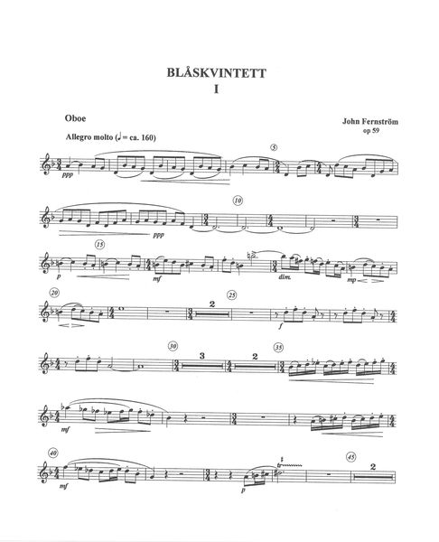 Blåskvintett, Op. 59.