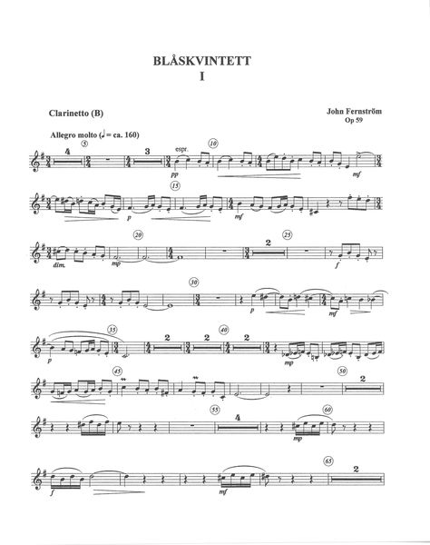 Blåskvintett, Op. 59.