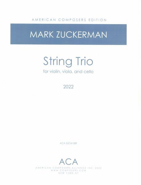 String Trio : For Violin, Viola and Cello (2022).