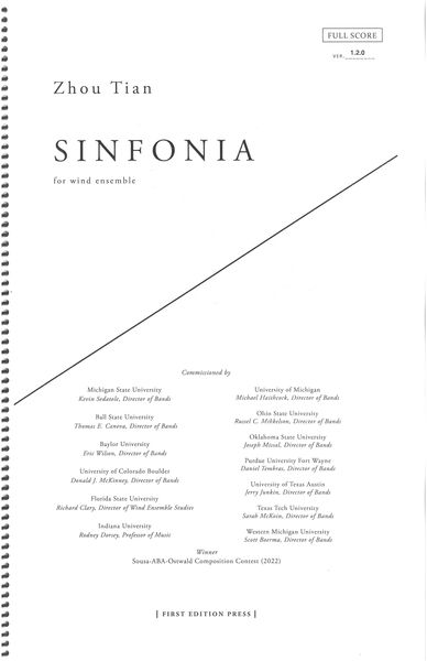 Sinfonia : For Wind Ensemble (2022).