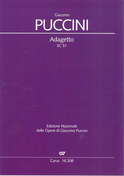 Adagetto, SC 51 : For Orchestra / edited by Dieter Schickling.