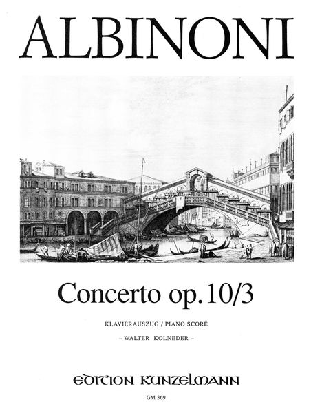 Concerto A Cinque, Op. 10/3 In C Major : For Violin and String Orchestra - Pno Red / ed. Kolneder.