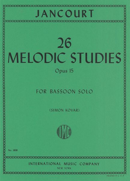 Twenty Six Melodic Studies, Op. 15 : For Bassoon.