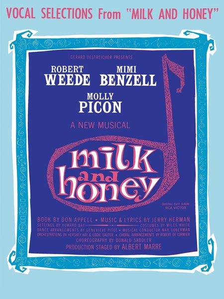 Milk and Honey : Vocal Selections.