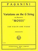 Variations On The G String On A Theme From Rossini's Moses : For Violin and Piano.