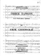 Three Tangos : For Percussion Quintet.