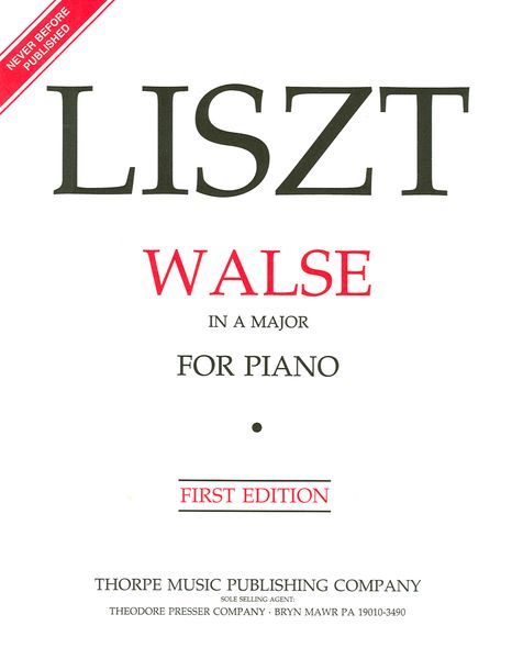 Walse In A Major : For Piano / First Edition.