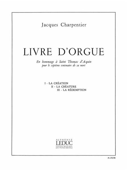 Livre d'Orgue.