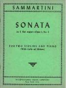 Sonata In Eb Major, Op. 1 No. 3 : For Two Violins and Piano (With Cello Ad Libitum).