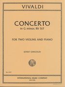 Concerto In G Minor, Op. 27 No. 2, RV 517 : For 2 Violins and Piano / Ed. by Josef Gingold.