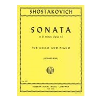 Sonata In D Minor, Op. 40 : For Violoncello and Piano / Ed. by Leonard Rose.