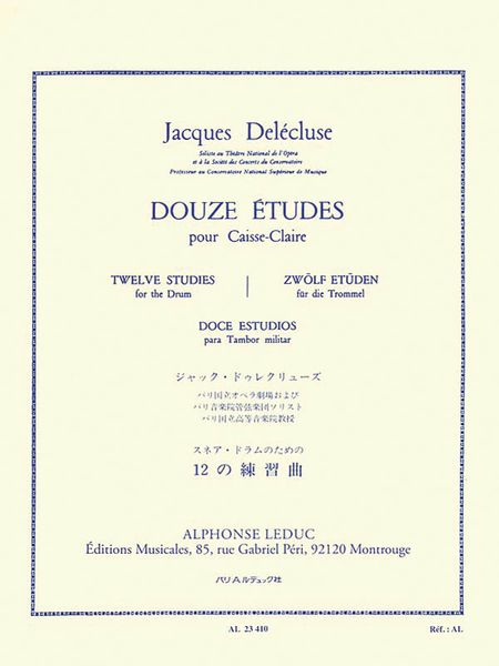 Twelve Studies For The Drum = Douze Études Pour Caisse-Claire.