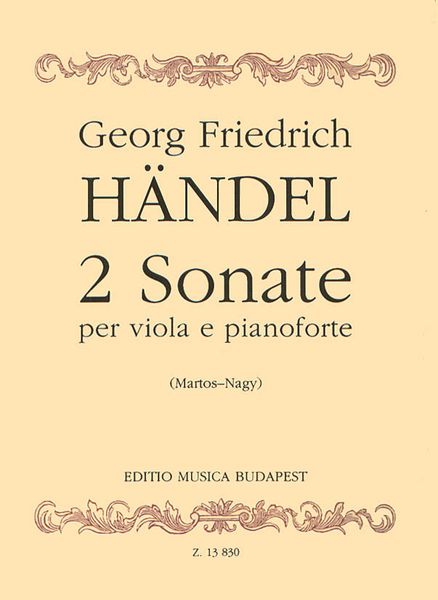 Sonatas (2) For Viola and Piano / transcribed by Laszlo Martos and Sandor Nagy.