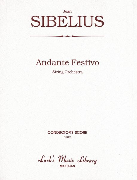 Andante Festivo, Op. 117a : For String Orchestra.