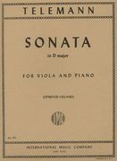 Sonata In D Major, TWV 41:D6 : For Viola and Piano.