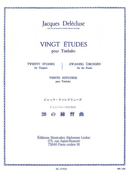 Twenty Etudes : For Timpani.