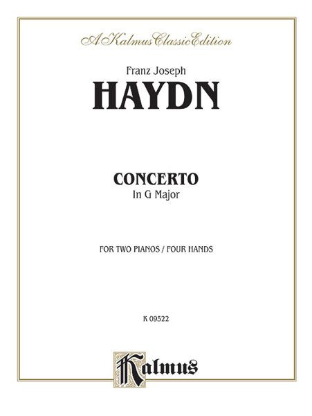 Piano Concerto In G Major / reduction For Two Pianos, Four Hands.