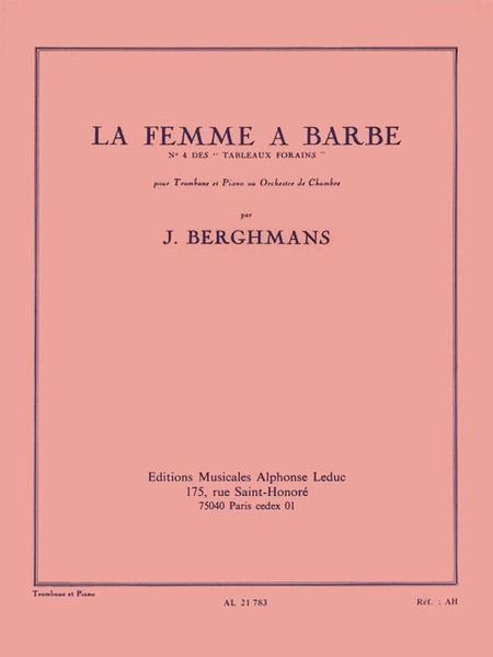 Tableaux Forains No. 4 - la Femme A Barbe : For Trombone and Piano.