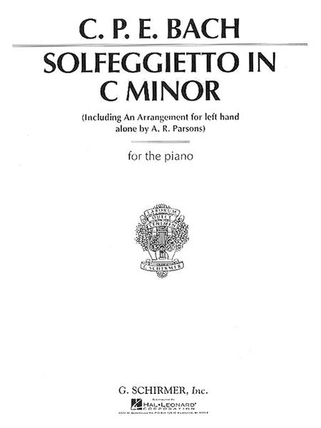 Solfeggietto In C Minor For Left Hand Alone.