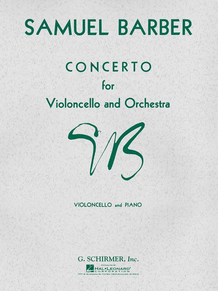 Concerto, Op. 22 : For Cello and Orchestra - reduction For Cello and Piano.