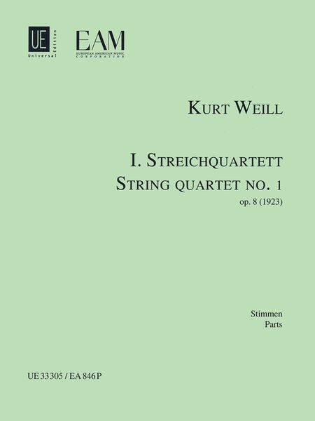 String Quartet No. 1, Op. 8.