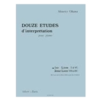 Douze Etudes D'interpretation, Vol. 1 : For Piano.