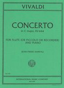 Concerto In C Major, RV 444 : For Piccolo (Recorder) And Piano.