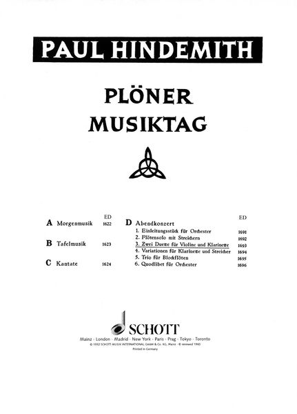Abendkonzert Nr. 3 : Two Duets For Violin and Clarinet (From Plöner Musiktag).