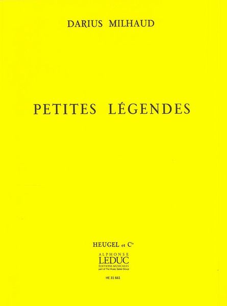 Petites Legendes, Vol. 1 & 2 : For Voice and Piano [F/E] / Poésies De Maurice Carême.