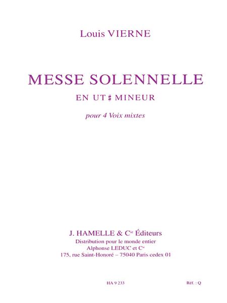 Messe Solennelle In C Sharp Minor, Op. 16 : Pour Chant Et Orgue.