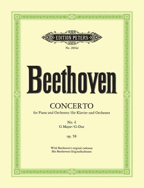 Concerto No. 4 In G Major, Op. 58 : For Piano and Orchestra / reduction For Two Pianos (Pauer).