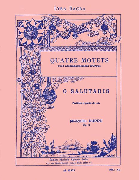 O Salutaris, Op. 9 No. 1 : For Mixed Voices and Organ.