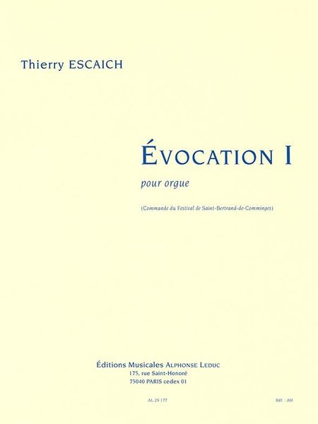 Evocation I : For Organ.