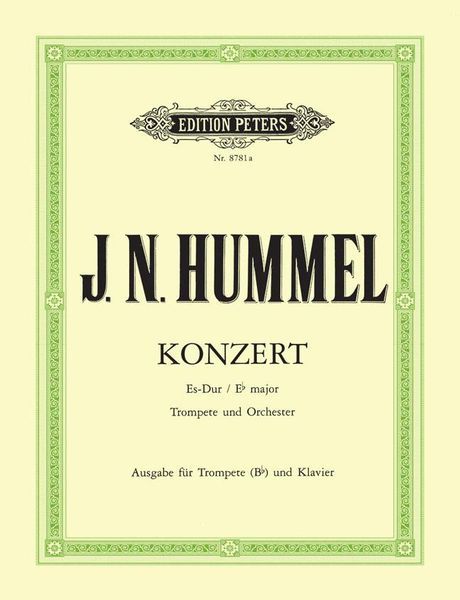 Konzert Für Trompete und Orchester E-Dur : Ausgabe Für Trompete und Klavier.