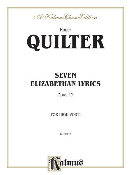 Seven Elizabethan Lyrics : For High Voice.